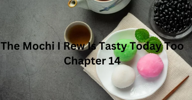 a plate of food on a napkin and teapot the mochi i drew is tasty today too chapter 14